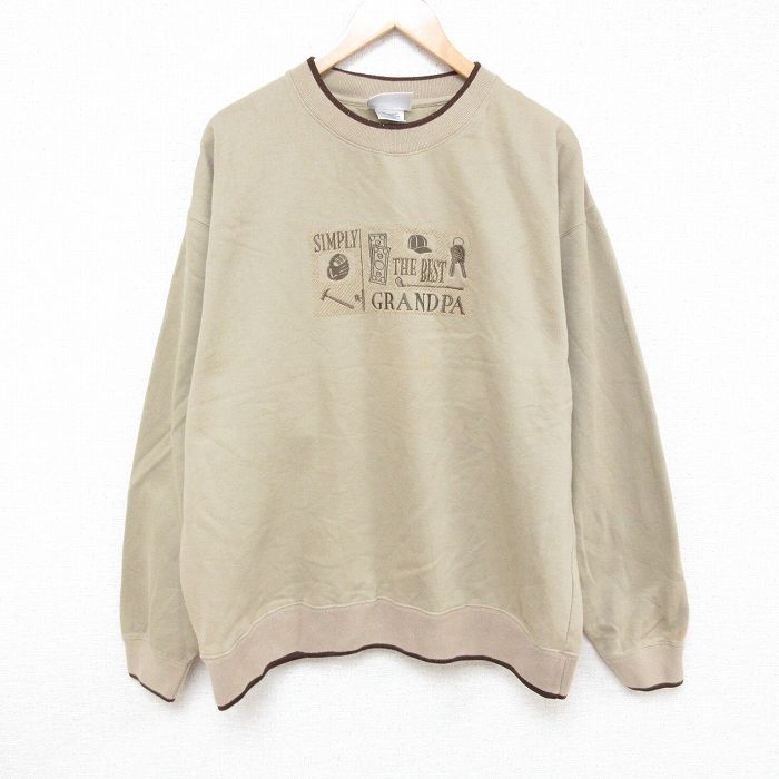 00s 長袖スウェット GRANDPA ブラウン XL | 古着