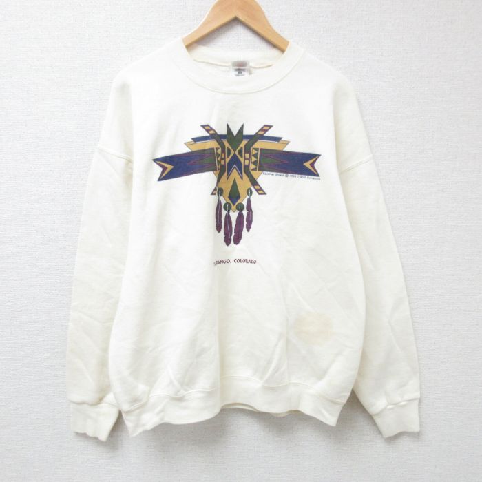 フルーツオブザルーム 90s 長袖スウェット デュランゴ ホワイト XL | 古着