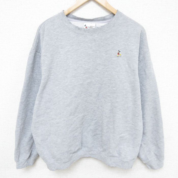 【50%OFF】00s 長袖スウェット ミッキー グレー XL | 古着