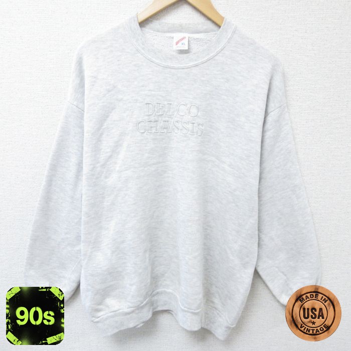 ジャージーズ 90s 長袖スウェット DELCO 刺繍 グレー L | 古着