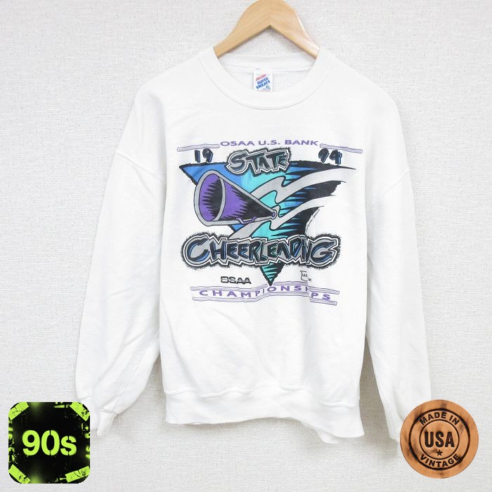 ジャージーズ 90s 長袖スウェット チアリーディング ホワイト L | 古着