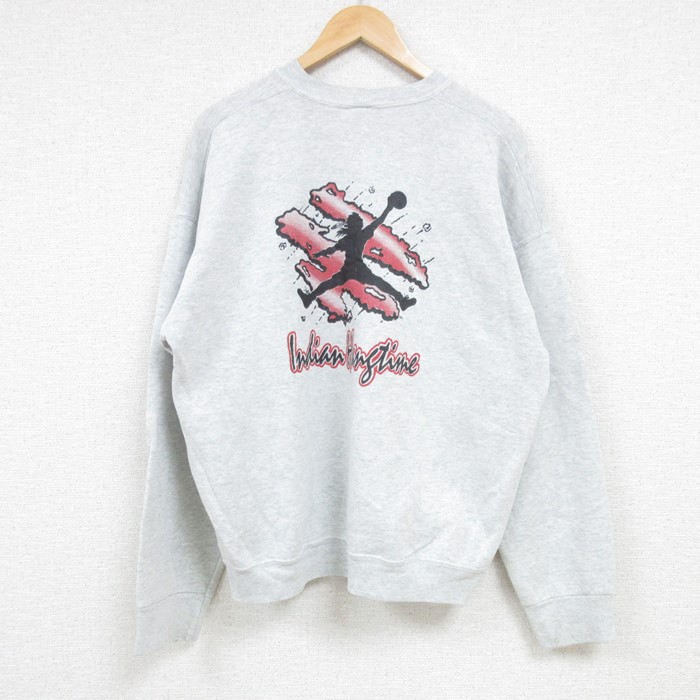 XL★古着 フルーツオブザルーム 長袖 スウェット メンズ 00年代 00s バスケットボール クルーネック USA製 グレー 霜降り 24sep10 中古 スエット トレーナー トップス