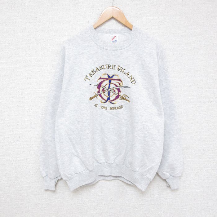 ジャージーズ 90s 長袖スウェット トレジャーアイランド グレー XL | 古着