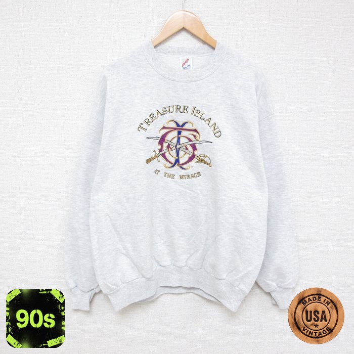 ジャージーズ 90s 長袖スウェット トレジャーアイランド グレー XL | 古着