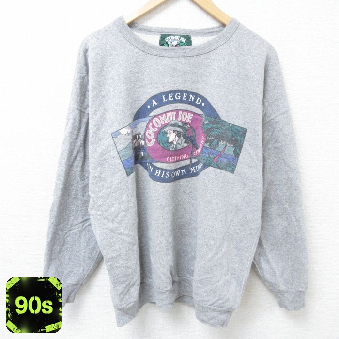 90s 長袖スウェット オウム グレー XL | 古着