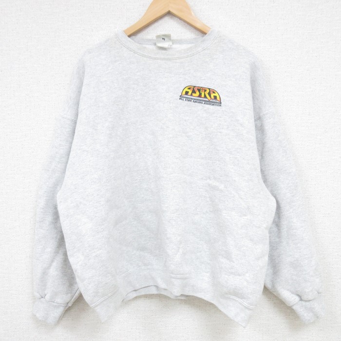 XL★古着 リー Lee 長袖 スウェット メンズ 00年代 00s ASRA クルーネック 薄グレー 霜降り 24sep19 中古 スエット トレーナー トップス