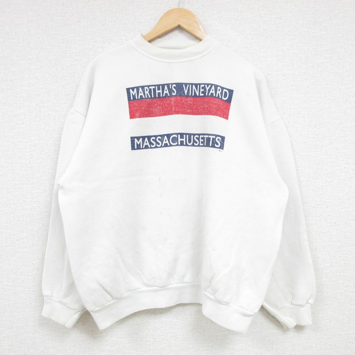 【50%OFF】TULTEX 90s 長袖スウェット マサチューセッツ ホワイト XL | 古着