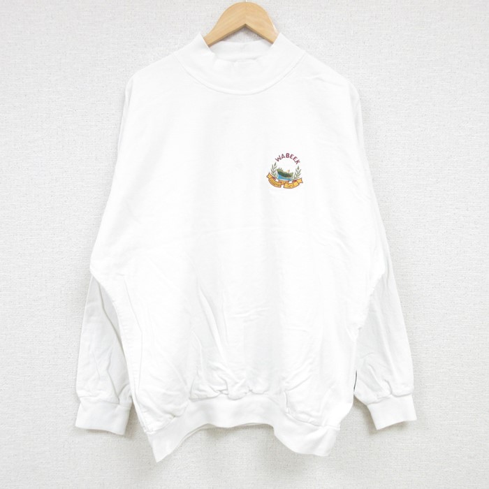 【50%OFF】XL★古着 長袖 スウェット メンズ 00年代 00s ゴルフ 大きいサイズ コットン クルーネック USA製 白 ホワイト 24sep20 中古 スエット トレーナー トップス