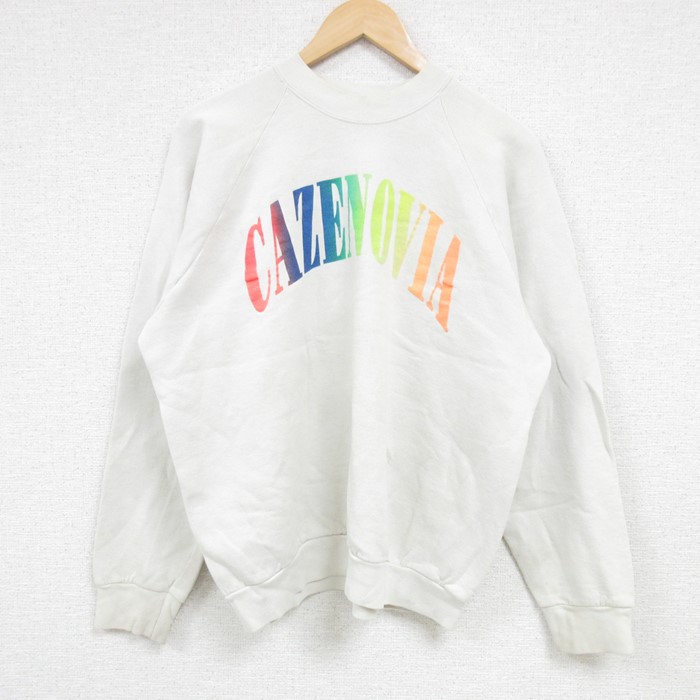 フルーツオブザルーム 90s 長袖スウェット CAZENOVIA ホワイト L | 古着