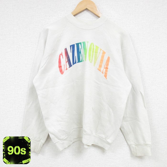 フルーツオブザルーム 90s 長袖スウェット CAZENOVIA ホワイト L | 古着