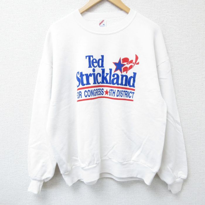 【50%OFF】ジャージーズ 90s 長袖スウェット Strickland ホワイト XL | 古着