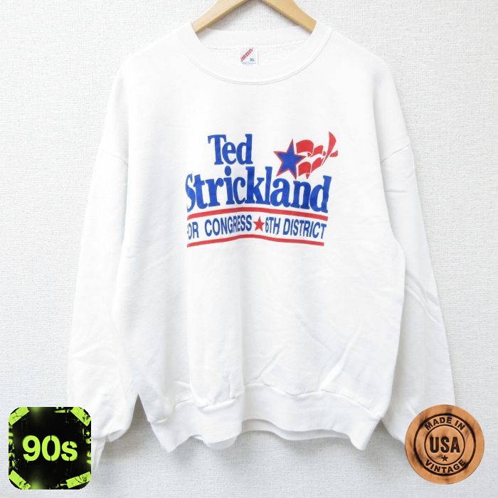 ジャージーズ 90s 長袖スウェット Strickland ホワイト XL | 古着