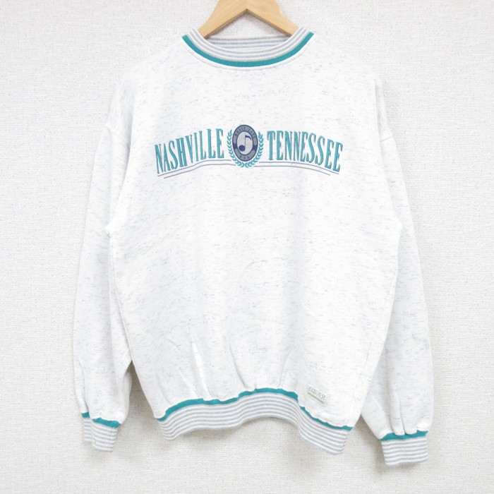 90s 長袖スウェット ナッシュビル ホワイト M | 古着