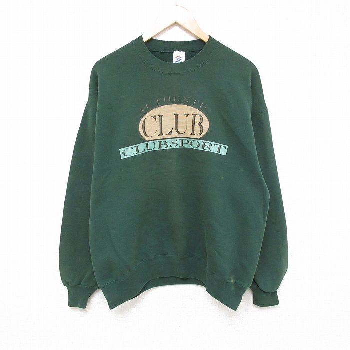 ジャージーズ 90s 長袖スウェット CLUB グリーン L | 古着