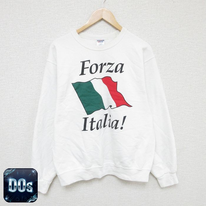 ジャージーズ 00s 長袖スウェット 国旗 ホワイト M | 古着
