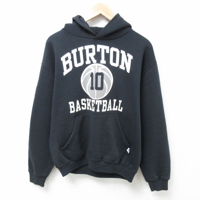 L★古着 ラッセル 長袖 スウェット パーカー メンズ 00年代 00s バスケットボール 黒 ブラック 24nov19 中古 スエット トレーナー トップス