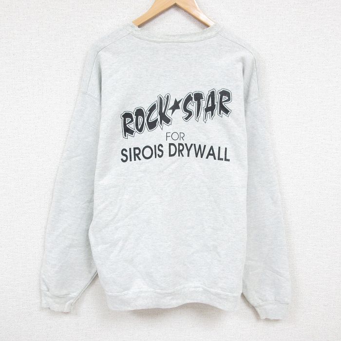 【50%OFF】XL★古着 フルーツオブザルーム 長袖 スウェット メンズ 00年代 00s 大きいサイズ クルーネック 薄グレー 霜降り 24nov11 中古 スエット トレーナー トップス