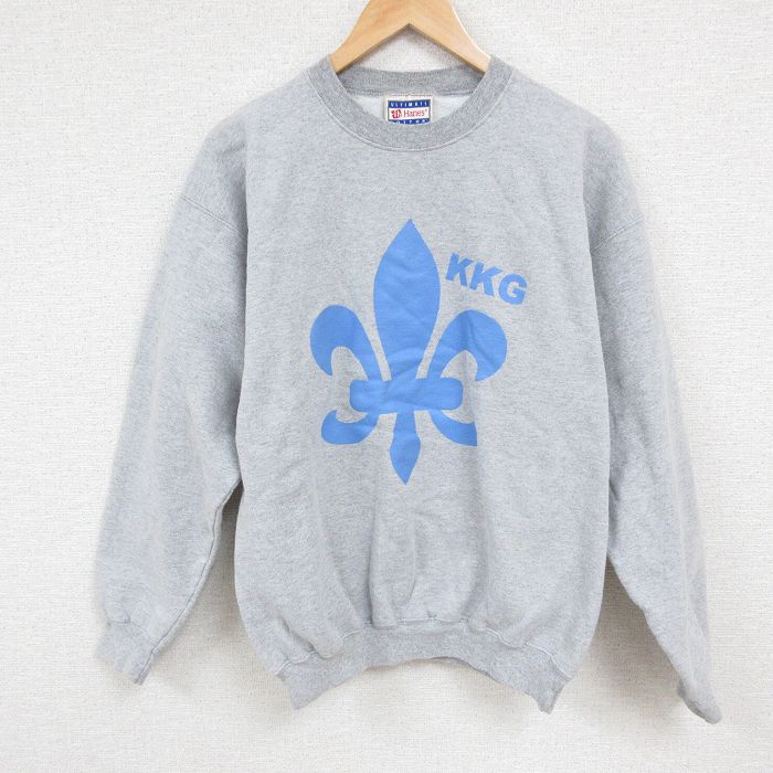 L★古着 ヘインズ Hanes 長袖 スウェット メンズ 00年代 00s KKG クルーネック グレー 霜降り 24nov12 中古 スエット トレーナー トップス