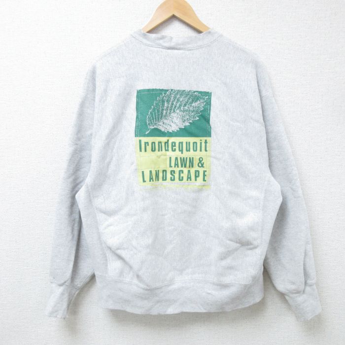 XL★古着 リー Lee 長袖 スウェット メンズ 00年代 00s IRONDEQUOIT クルーネック 薄グレー 霜降り 24nov21 中古 スエット トレーナー トップス