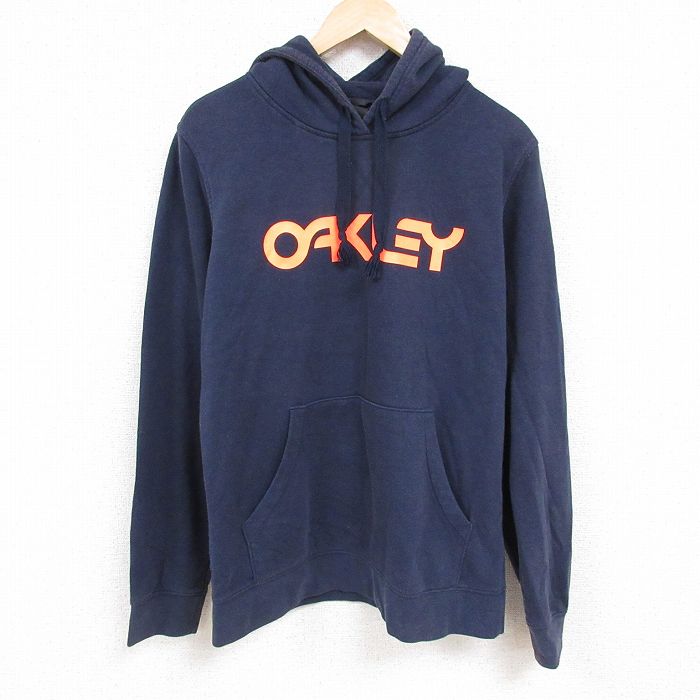L★古着 オークリー 長袖 スウェット パーカー メンズ 00年代 00s 紺 ネイビー 24nov13 中古 スエット トレーナー トップス