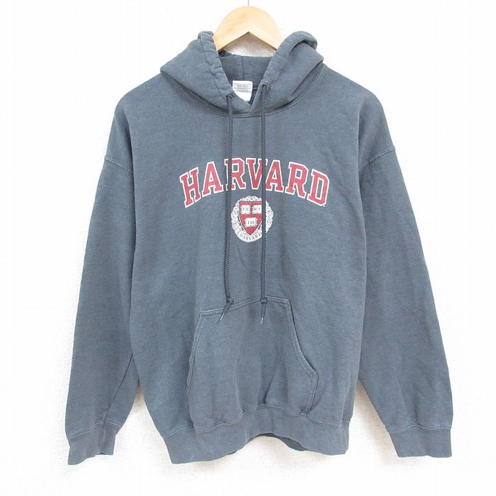 L★古着 長袖 スウェット パーカー メンズ 00年代 00s ハーバード グレー 霜降り 24nov13 中古 スエット トレーナー トップス