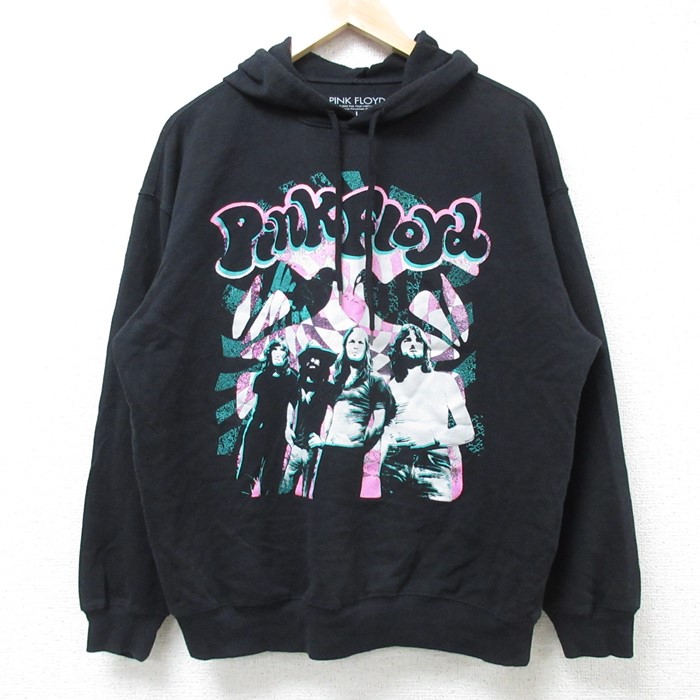 L★古着 長袖 ロック バンド スウェット パーカー メンズ ピンクフロイド 黒 ブラック 【spe】 24nov19 中古 スエット トレーナー トップス