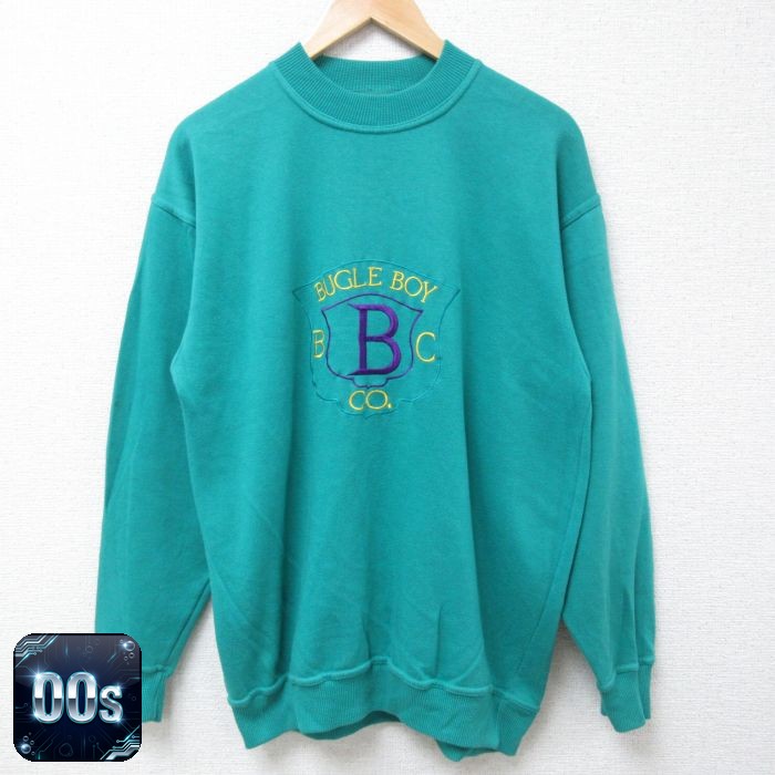 BUGLE BOY 00s 長袖スウェット 刺繍 グリーン メンズL相当 | 古着