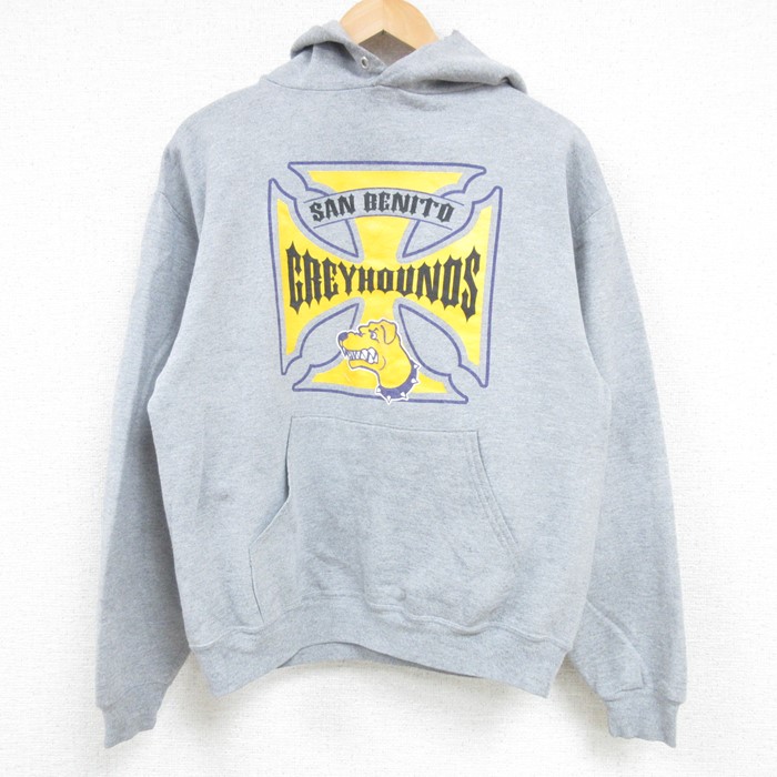【50%OFF】M★古着 ジャージーズ 長袖 スウェット パーカー メンズ 00年代 00s GREYHOUNDS グレー 霜降り 25jan08 中古 スエット トレーナー トップス