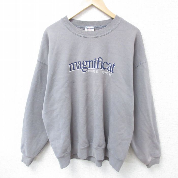 【50%OFF】XL★古着 ジャージーズ 長袖 スウェット メンズ 00年代 00s magnificat クルーネック グレー 25jan09 中古 スエット トレーナー トップス