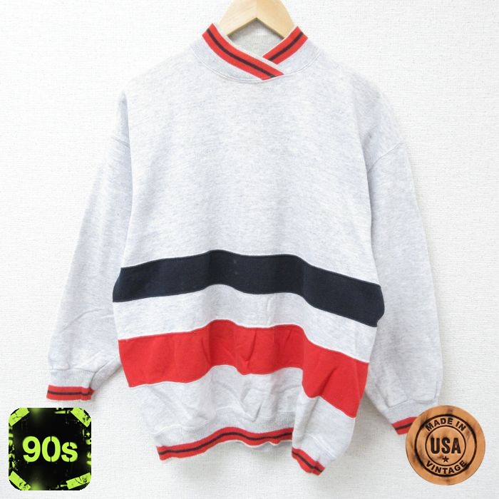 90s 長袖スウェット 霜降り グレー L | 古着