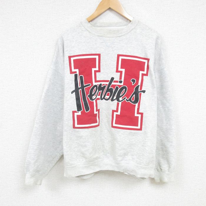 90s 長袖スウェット 霜降り グレー XL | 古着