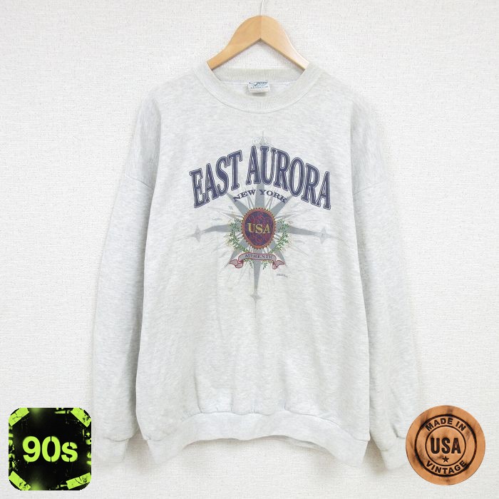 90s 長袖スウェット 霜降り グレー XL | 古着