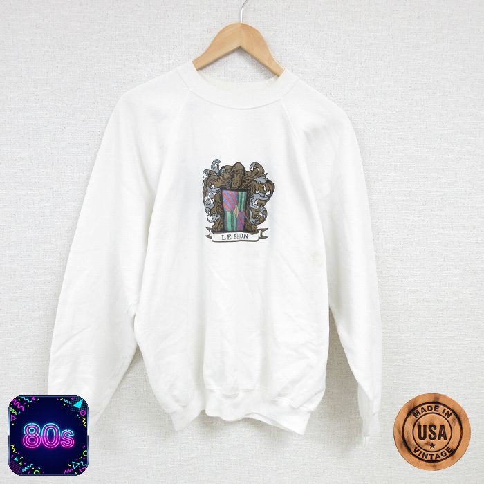 ヘインズ 80s 長袖スウェット LE BARON ホワイト L | 古着