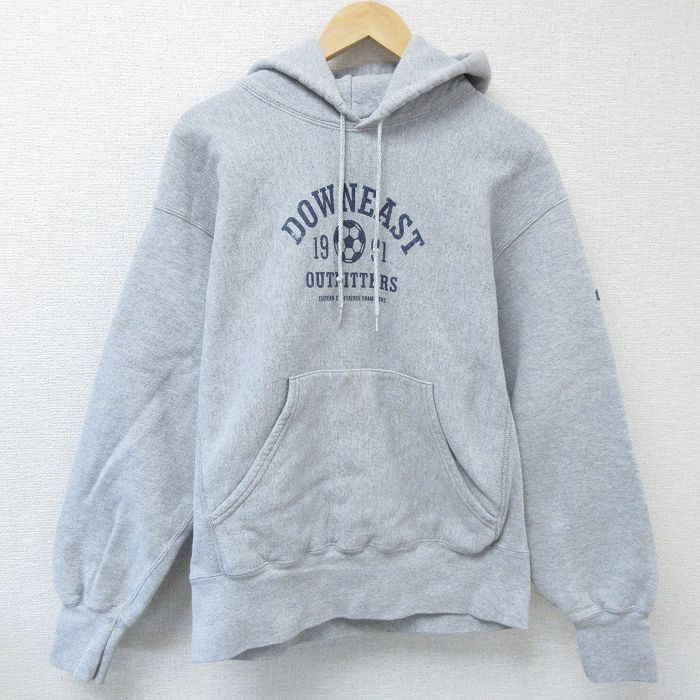 L★古着 リー Lee 長袖 スウェット パーカー メンズ 00年代 00s サッカーボール グレー 霜降り 25feb01 中古 スエット トレーナー トップス