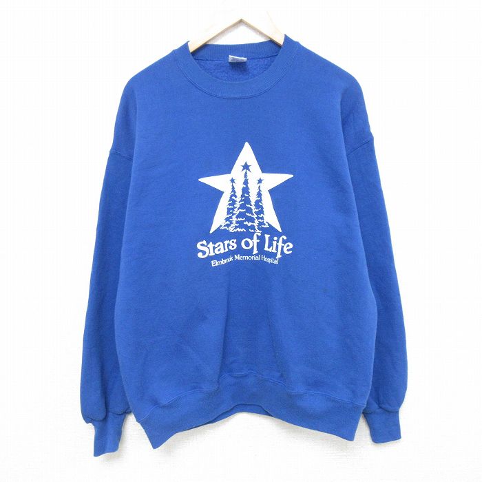 ジャージーズ 90s 長袖スウェット 星 ブルー L | 古着