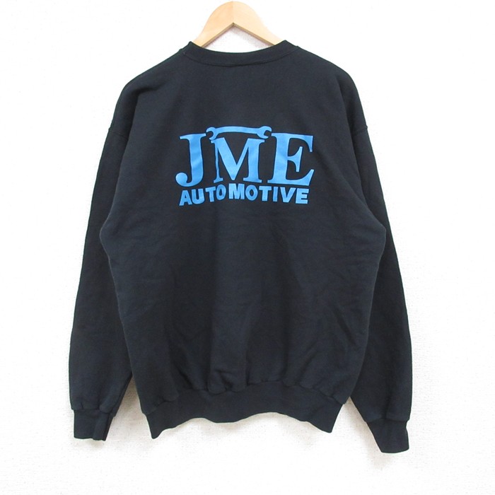 L★古着 ヘインズ Hanes 長袖 スウェット メンズ 00年代 00s JME クルーネック 黒 ブラック 25feb19 中古 スエット トレーナー トップス