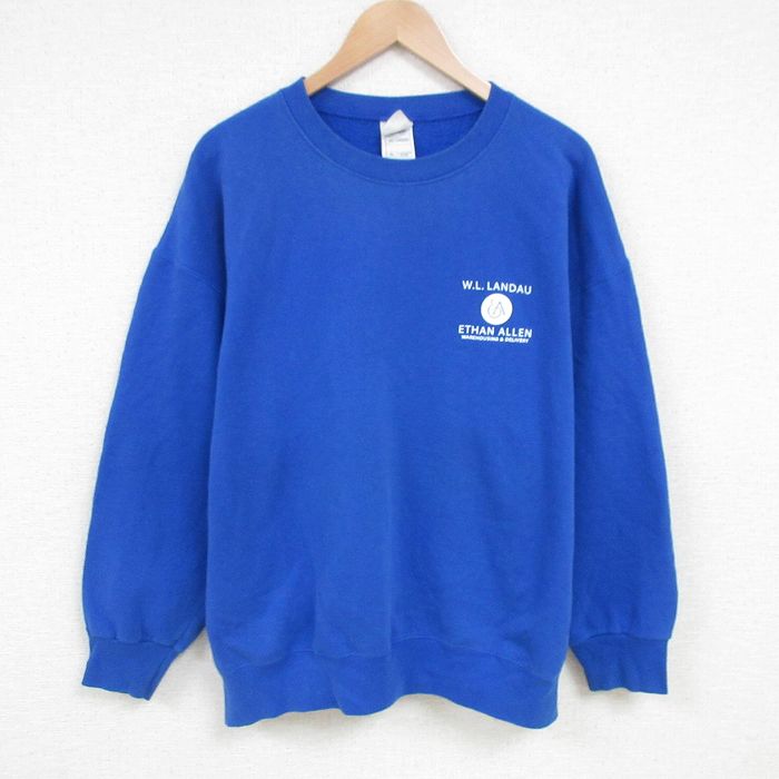 XL★古着 フルーツオブザルーム 長袖 スウェット メンズ 00年代 00s イーセンアーレン 大きいサイズ クルーネック 青 ブルー 25feb20 中古 スエット トレーナー トップス