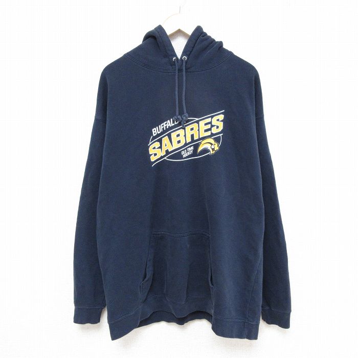 00s 長袖パーカー バッファローセイバーズ ネイビー XL | 古着