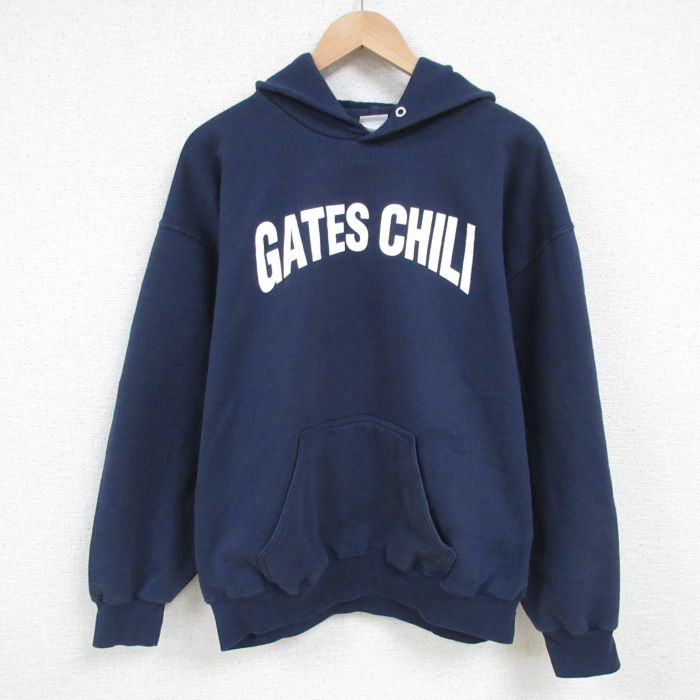 XL★古着 ホロウェイ 長袖 スウェット パーカー メンズ 00年代 00s GATES CHILI 紺 ネイビー 25feb26 中古 スエット トレーナー トップス
