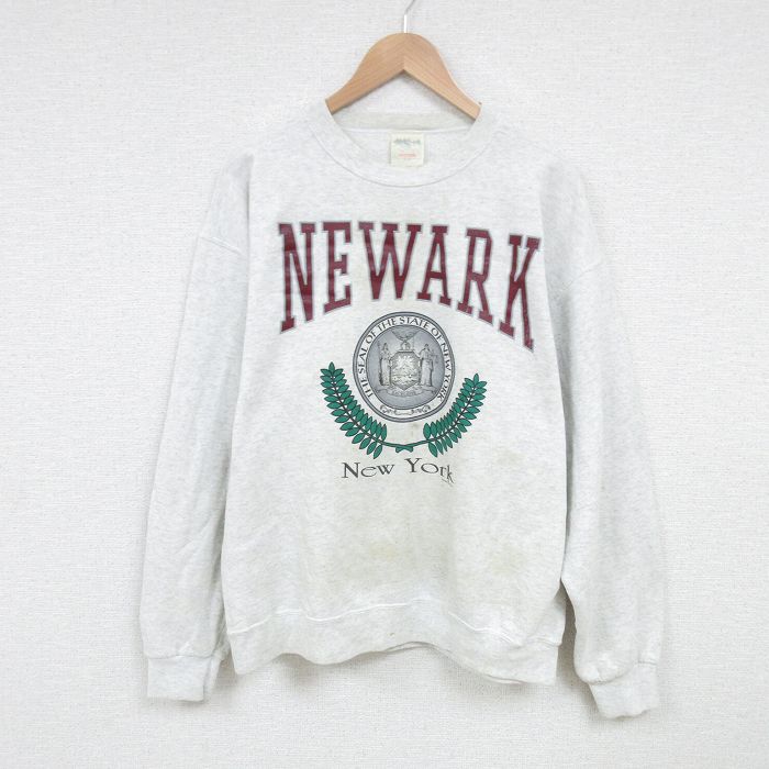 90s 長袖スウェット グレーチェック XL | 古着