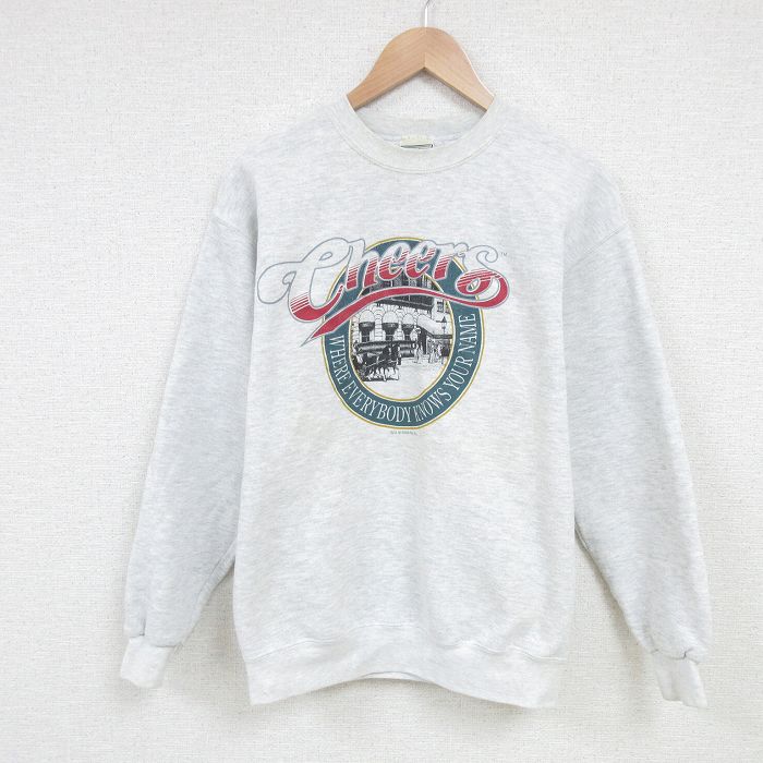 M★古着 リー Lee 長袖 スウェット メンズ 00年代 00s Cheers クルーネック 薄グレー 霜降り 25feb27 中古 スエット トレーナー トップス