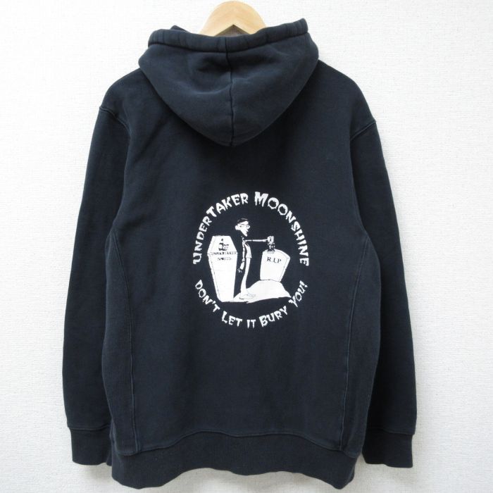 XL★古着 長袖 スウェット パーカー メンズ SMOKIN TAILS 黒 ブラック 25feb27 中古 スエット トレーナー トップス