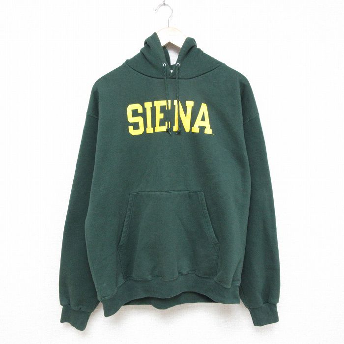 XL★古着 チャンピオン Champion 長袖 スウェット パーカー メンズ 00年代 00s シエナ 緑 グリーン 25feb28 中古 スエット トレーナー トップス