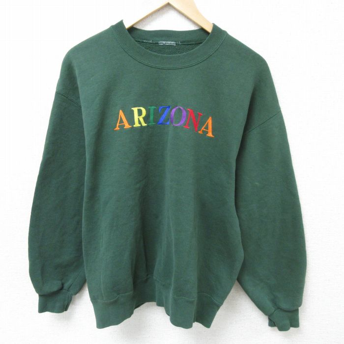 00s 長袖スウェット アリゾナ グリーン L | 古着