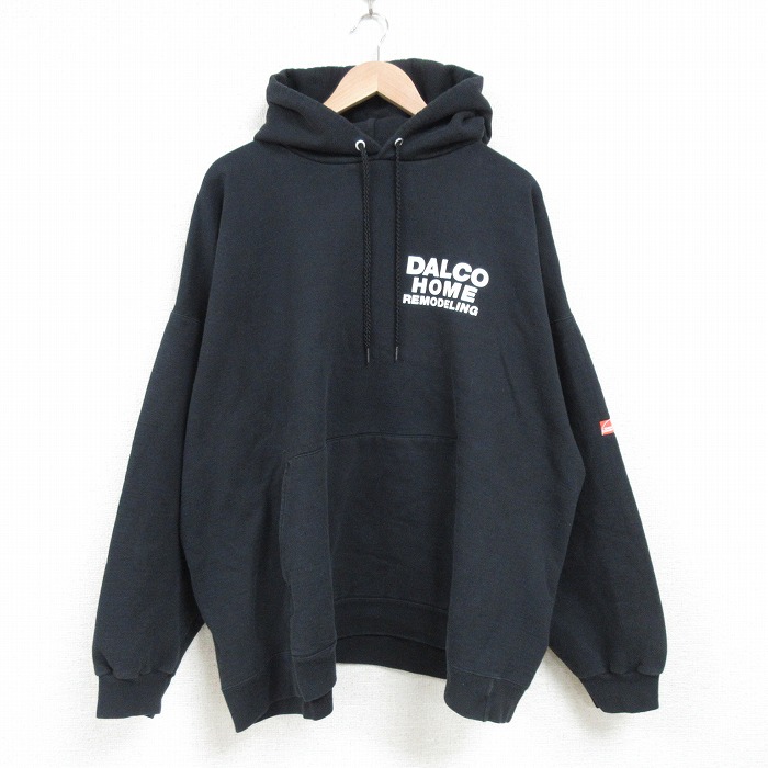 XL★古着 ヘインズ Hanes 長袖 スウェット パーカー メンズ 00年代 00s オーウェンスコーニング デコホーム 大きいサイズ 黒 ブラック 25mar04 中古 スエット トレーナー トップス