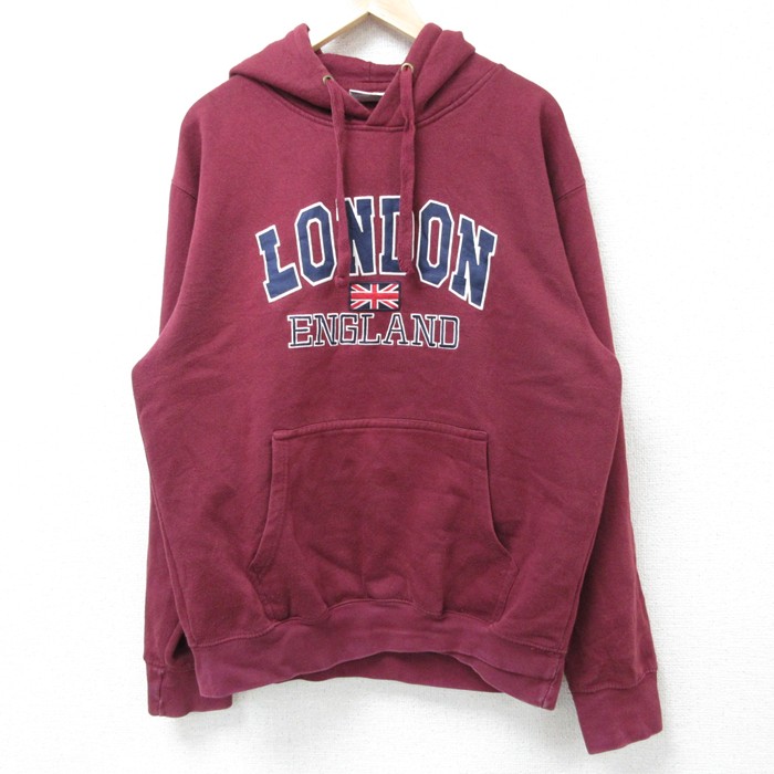 L★古着 長袖 スウェット パーカー メンズ 00年代 00s ロンドン エンジ 25mar06 中古 スエット トレーナー トップス