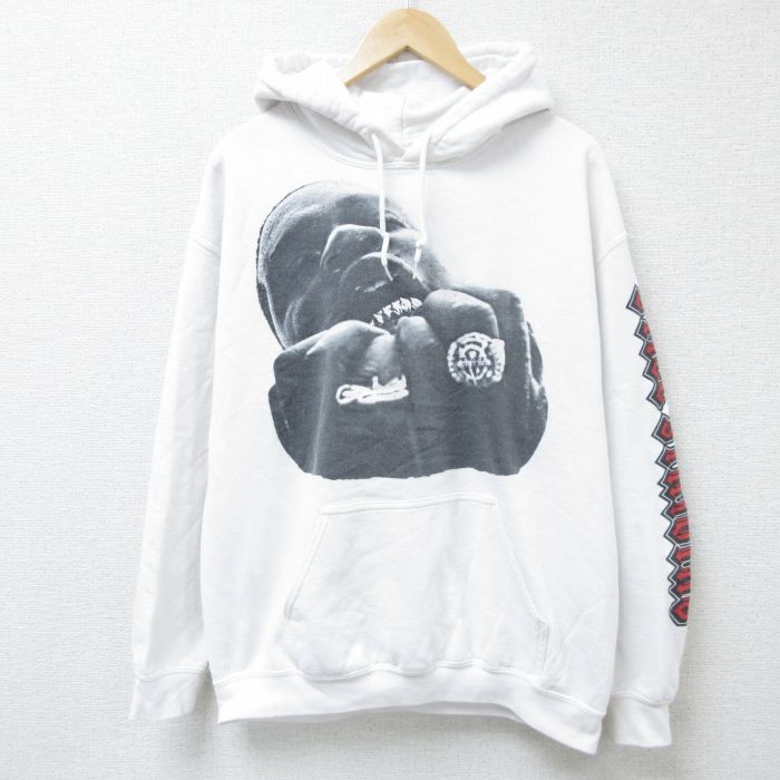ASAP FERG 長袖パーカー ヒップホップ ホワイト L | 古着