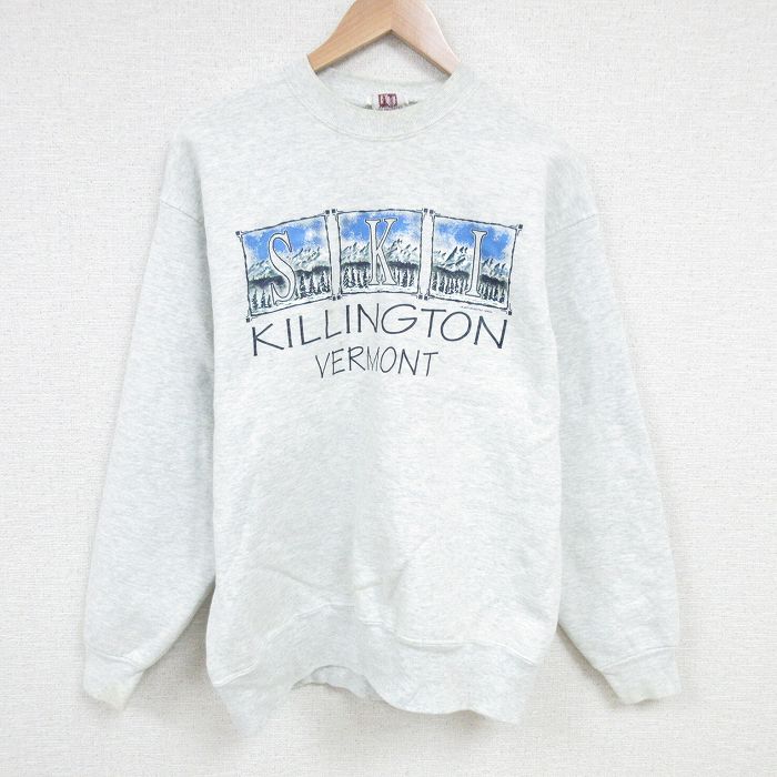 90s 長袖スウェット 霜降り グレー L | 古着