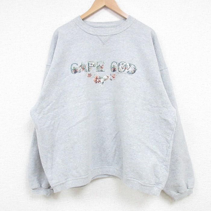 XL★古着 チャンピオン Champion 長袖 スウェット メンズ 00年代 00s ケープコッド 大きいサイズ クルーネック グレー 霜降り 25mar19 中古 スエット トレーナー トップス