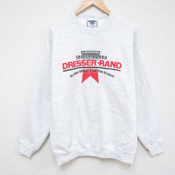 【50%OFF】L★古着 リー Lee 長袖 スウェット メンズ 00年代 00s DRESSER RAND クルーネック 薄グレー 霜降り 25mar25 中古 スエット トレーナー トップス